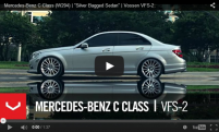 Mercedes-Benz C Class (W204) | Silver Bagged Sedan | Vossen VFS-2